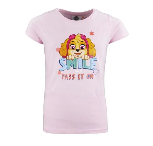 PAW PATROL Print-Shirt Paw Patrol Skye Mädchen Kinder T-Shirt Gr. 98 bis 128, 100% Baumwolle