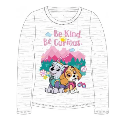 PAW PATROL T-Shirt PAW Patrol Langarm- Shirt für Mädchen, 'Be Kind. Be Curious.', Skye