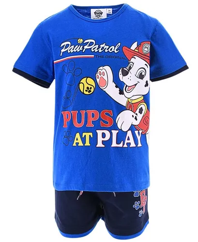 PAW PATROL T-Shirt & Shorts Marshall PUPS AT PLAY (2-tlg) Jungen Sommeroutfit Gr. 98 - 116 cm