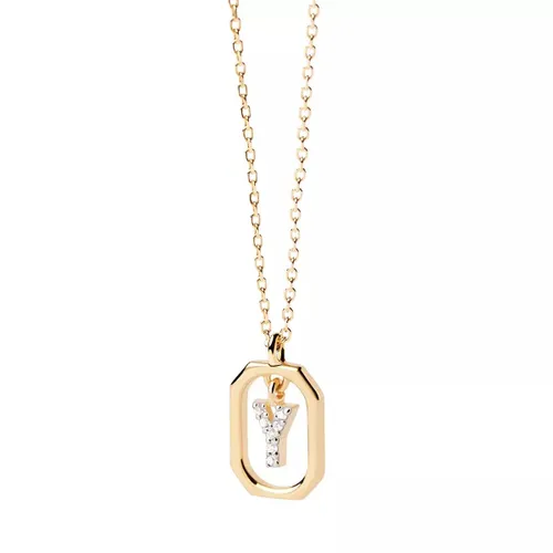 PDPAOLA Halskette - Mini Letter Y Necklace - Gr. unisize - in Gold - für Damen