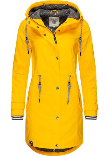 PEAK TIME Regenjacke "L60042", mit Kapuze, stylisch taillierter Regenmantel für Damen