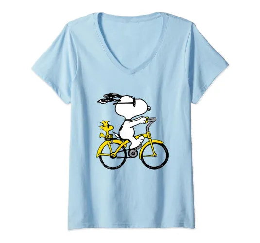 Peanuts - Snoopy & Woodstock Reitrad T-Shirt mit