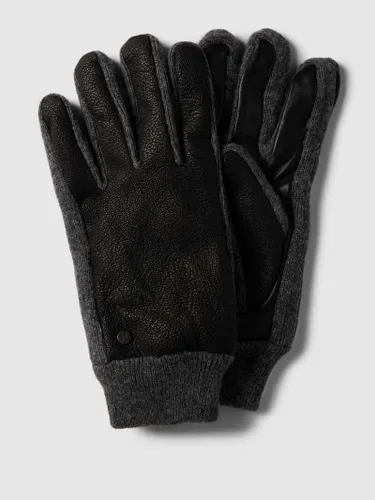 Pearlwood Handschuhe aus Ziegenleder mit Label-Detail Modell 'Sandwich' in Black