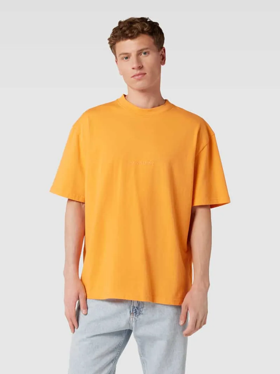 Pegador Oversized T-Shirt aus Baumwolle mit Label-Detail Modell 'Colne' in Orange