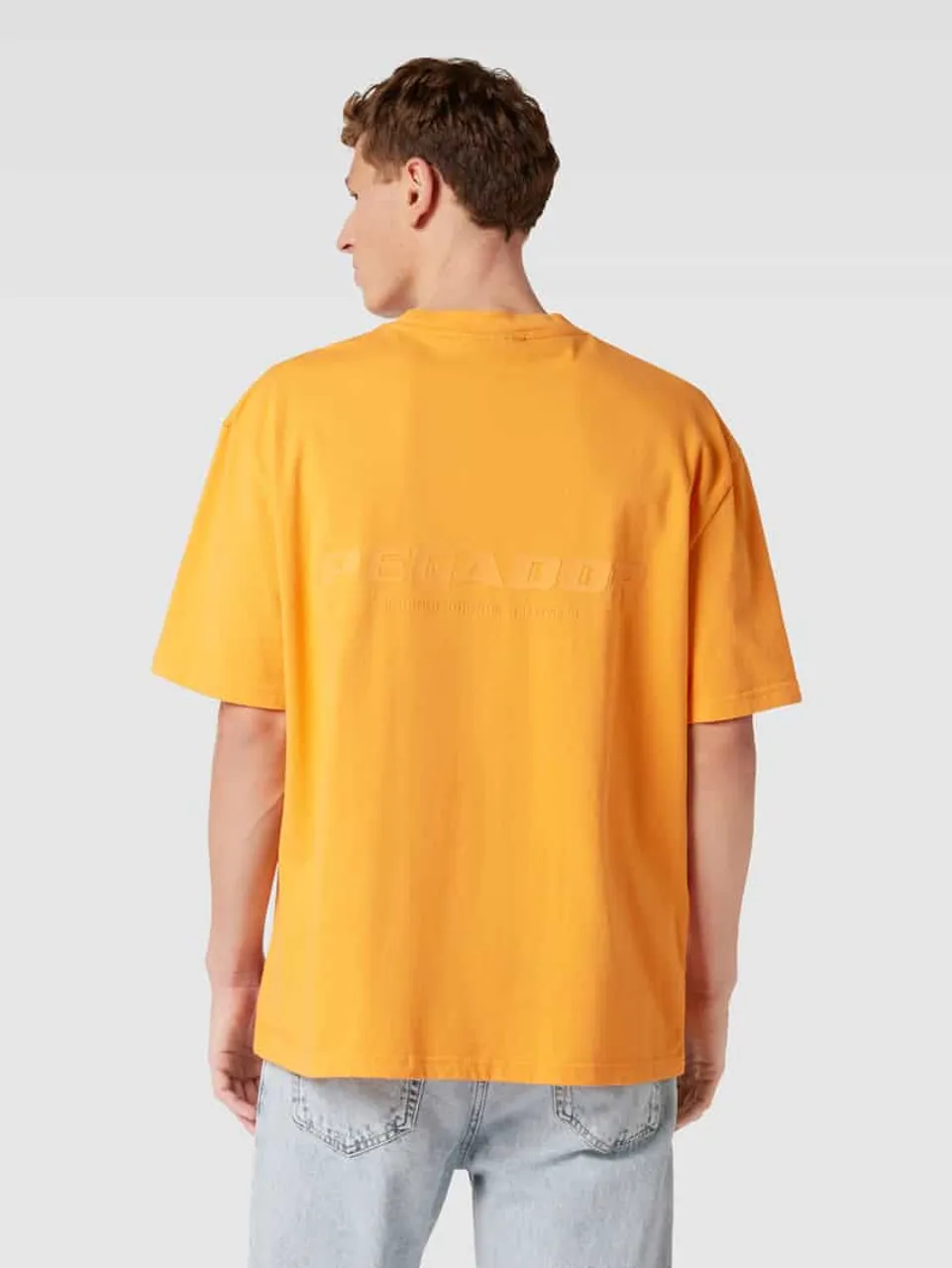Pegador Oversized T-Shirt aus Baumwolle mit Label-Detail Modell 'Colne' in Orange