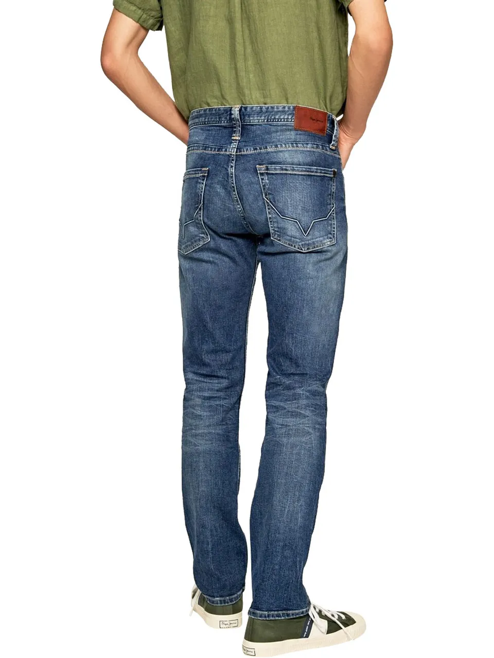 Pepe Jeans Herren Jeans Cash - Regular Fit - Blau - Streaky Stretch Medium