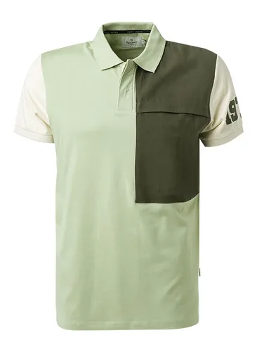 Pepe Jeans Herren Polo-Shirt grün Baumwoll-Jersey