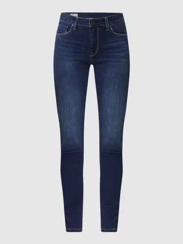 Pepe Jeans Skinny Fit High Waist Jeans mit Stretch-Anteil Modell 'Regent' in Dunkelblau