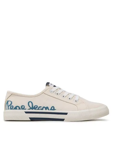 Pepe Jeans Sneakers aus Stoff Brady Denim W PLS31438 Weiß