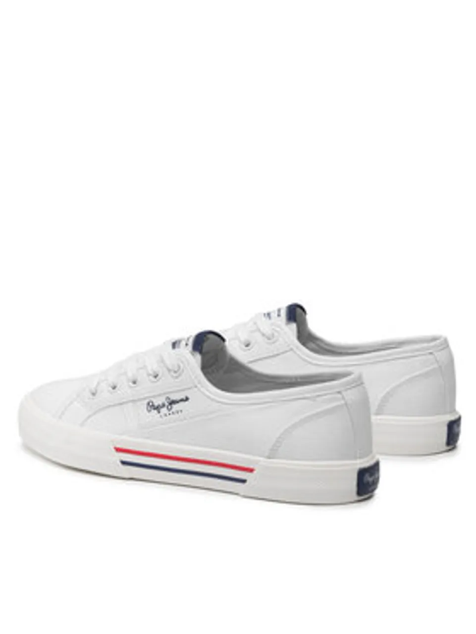Pepe Jeans Sneakers aus Stoff Brady W Basic PLS31287 Weiß