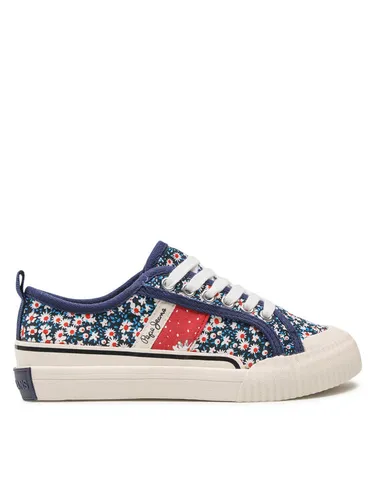Pepe Jeans Sneakers aus Stoff Ottis Flower Girl PGS30541 Dunkelblau