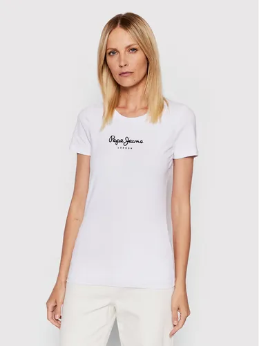 Pepe Jeans T-Shirt New Virgina PL505202 Weiß Slim Fit