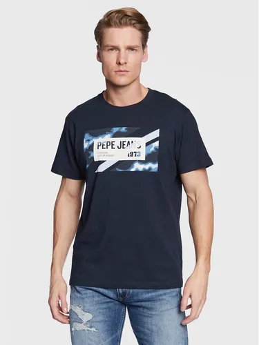 Pepe Jeans T-Shirt Rederick PM508685 Dunkelblau Regular Fit
