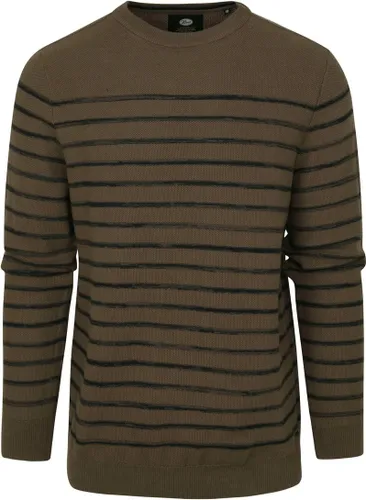 Petrol Sweater Streifen Dunkelgrün