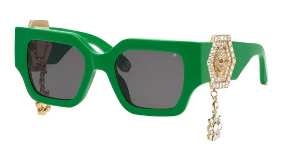 Philipp Plein SPP103S 0D80 Grüne Damen Sonnenbrillen