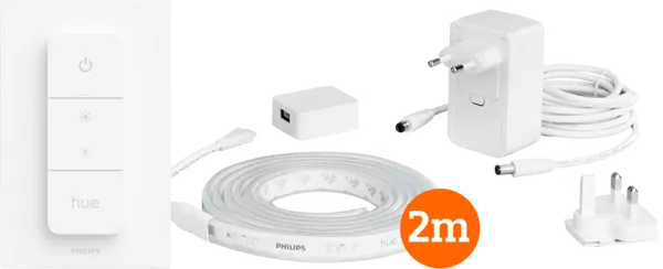 Philips Hue Lightstrip Plus White & Color 2 m Basisset + kabelloser Dimmer
