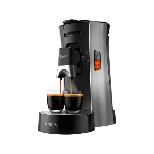 PHILIPS SENSEO® CSA250/10 Select mit Kaffeestärkewahl und Memo-Funktion, 0.9L Wassertank, Padmaschine, Metall