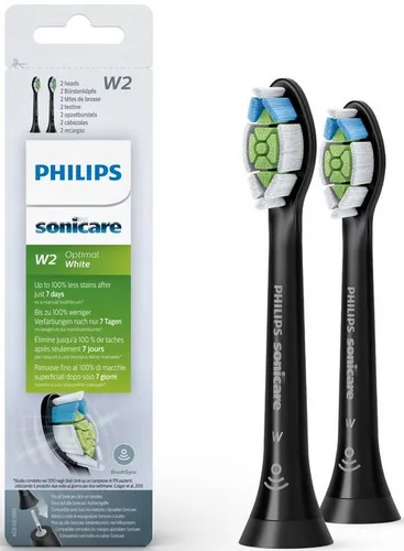 Philips Sonicare Aufsteckbürsten Standard W2 Optimal White HX6064, mit der Bürstenkopferkennung, Standardgröße
