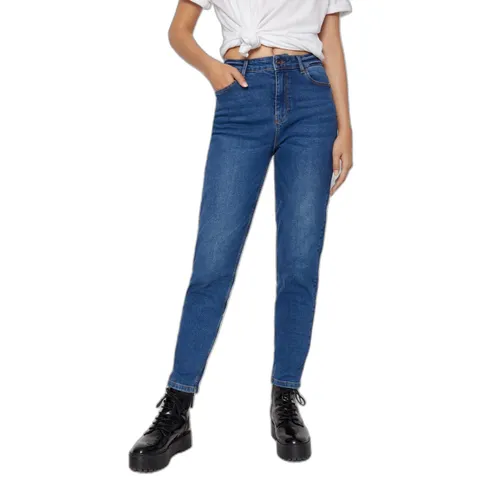 PIECES Womens Dark Blue Denim Jeans