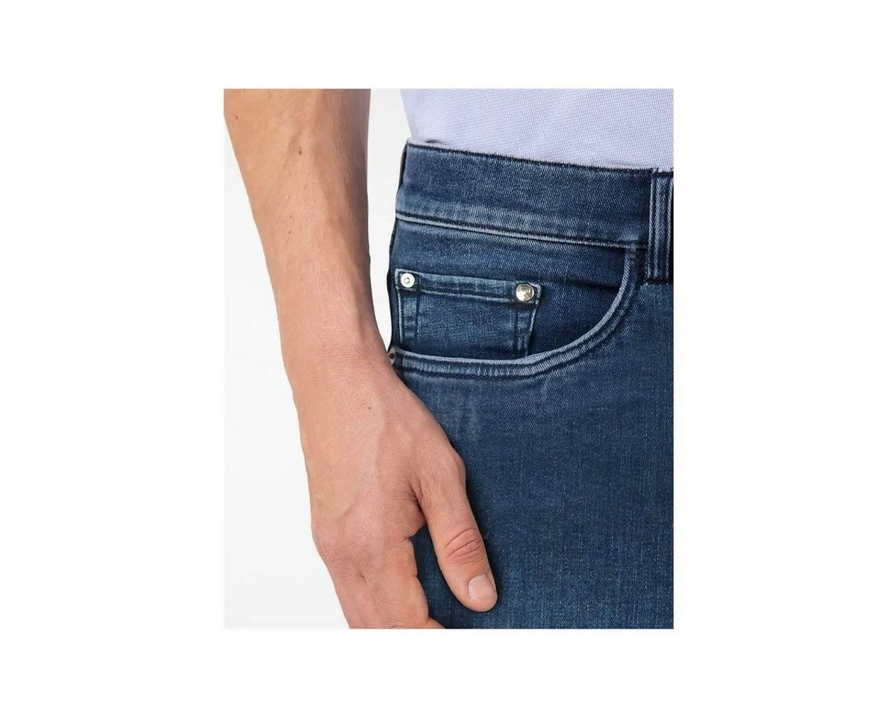 Pierre Cardin 5-Pocket-Jeans dunkel-blau (1-tlg)