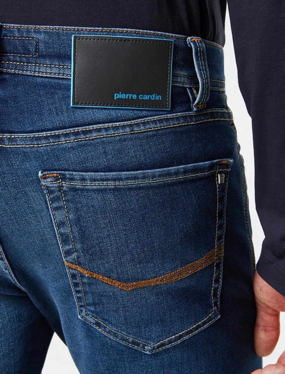 Pierre Cardin 5-Pocket-Jeans PIERRE CARDIN FUTUREFLEX LYON dark vintage blue used washed 3451 8880.