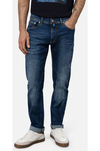 Pierre Cardin Antibes Slim Fit Jeans blau, Einfarbig