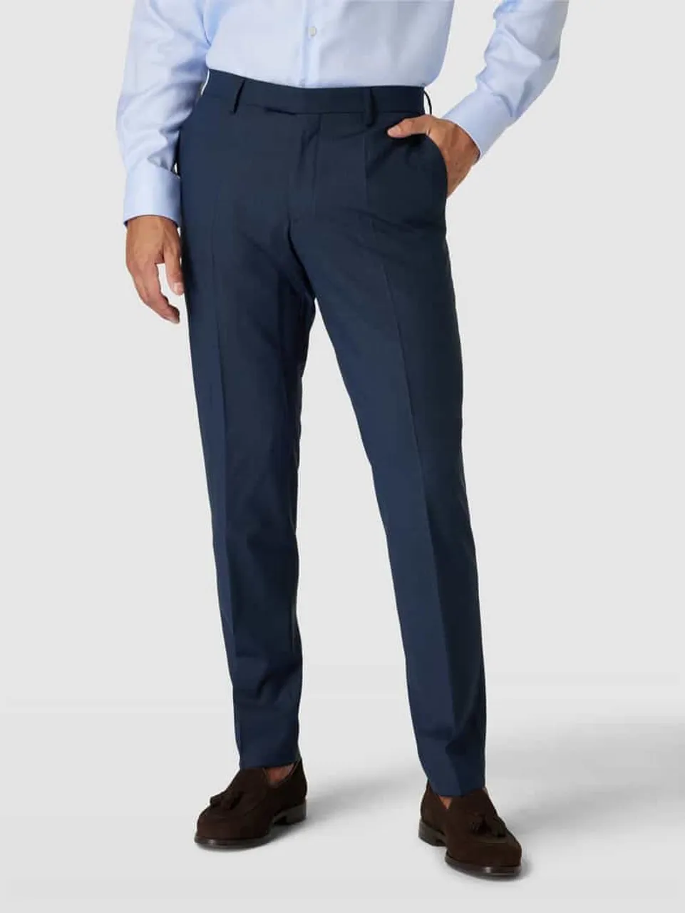 Pierre Cardin Anzughose mit Bundfalten Modell 'Ryan' in Dunkelblau