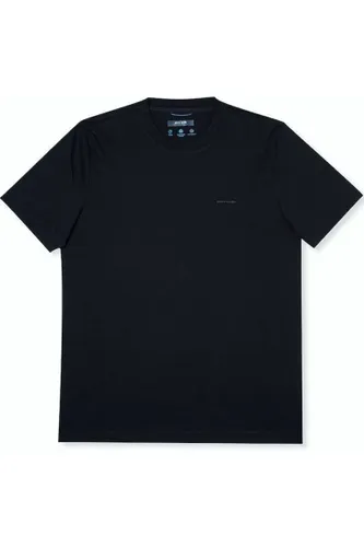 Pierre Cardin Modern Fit T-Shirt Rundhals blau, Einfarbig