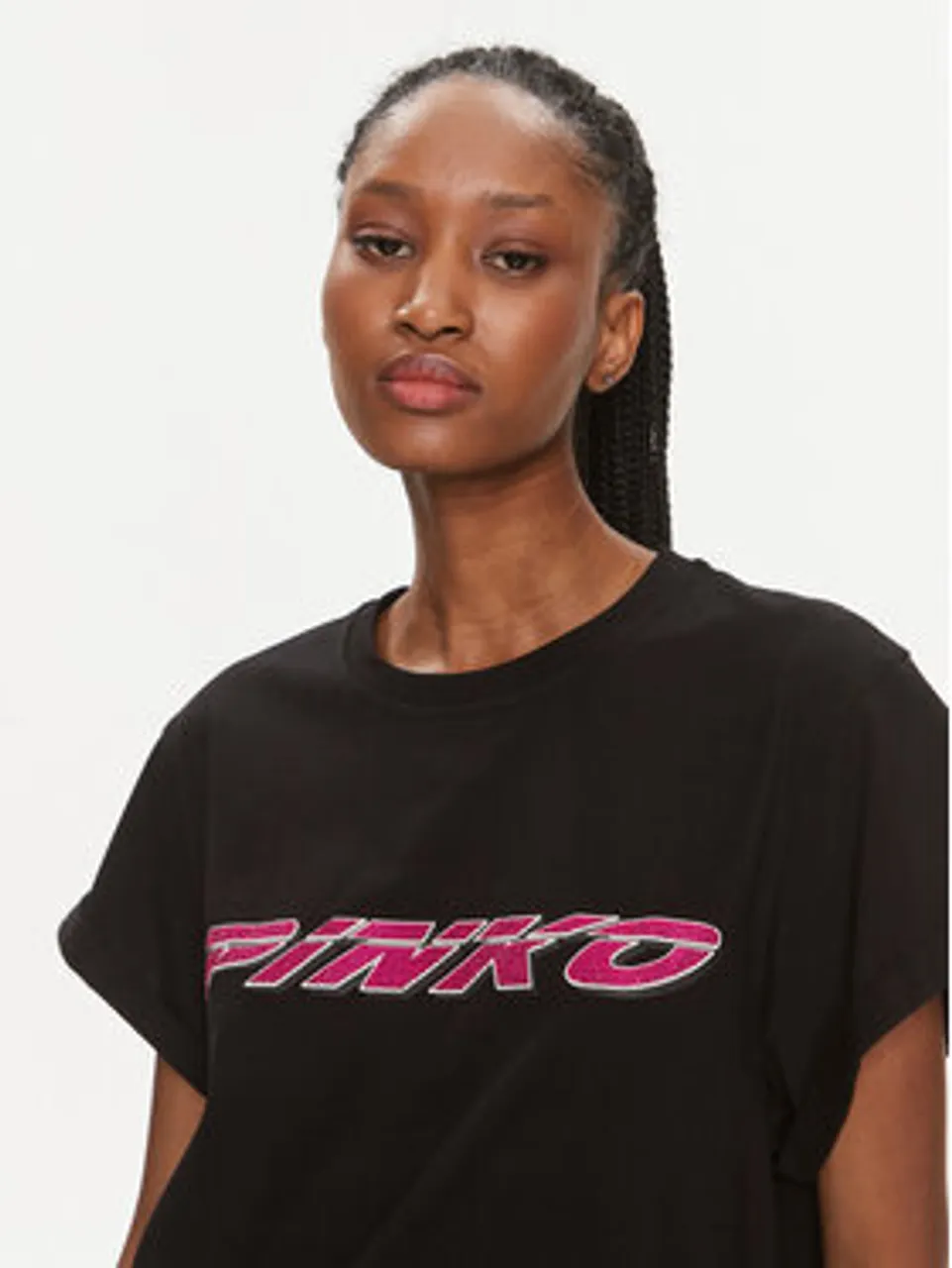 Pinko T-Shirt 103138 A1P7 Schwarz Relaxed Fit