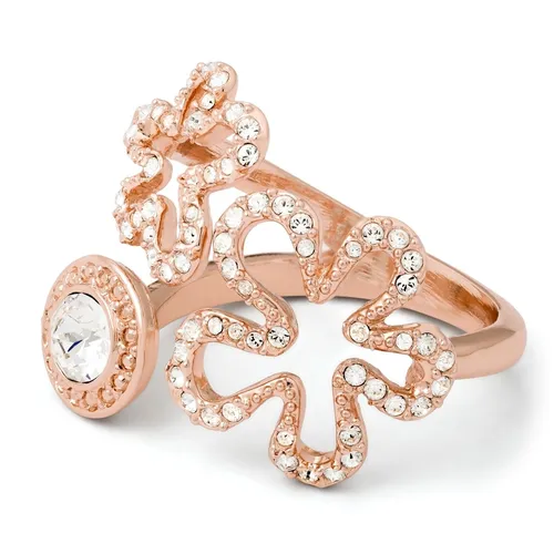 Pippa&Jean - Ring Blüte Messing verziert mit Kristallen von Swarovski® in Roségold Ringe Damen