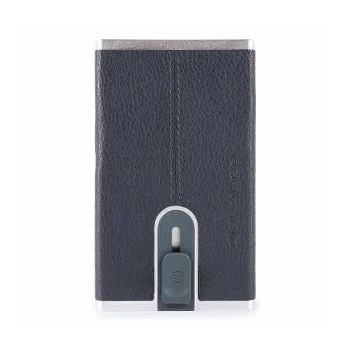 Piquadro Black Square Kreditkartenetui RFID Leder 6 cm blue4