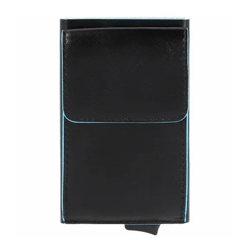 Piquadro Blue Square Kreditkartenetui Leder 6 cm black