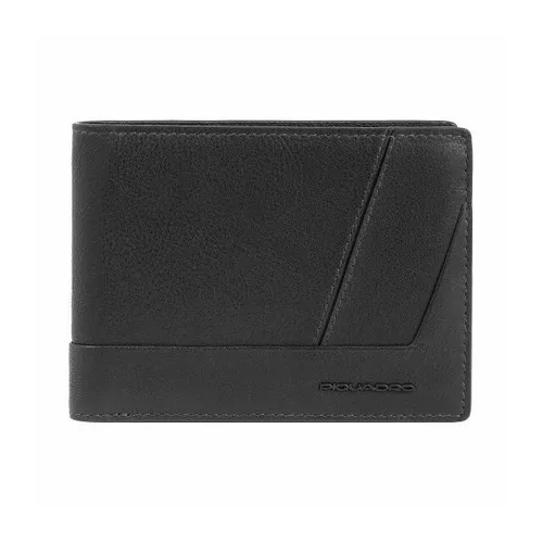 Piquadro Carl Geldbörse RFID Schutz Leder 12.5 cm black
