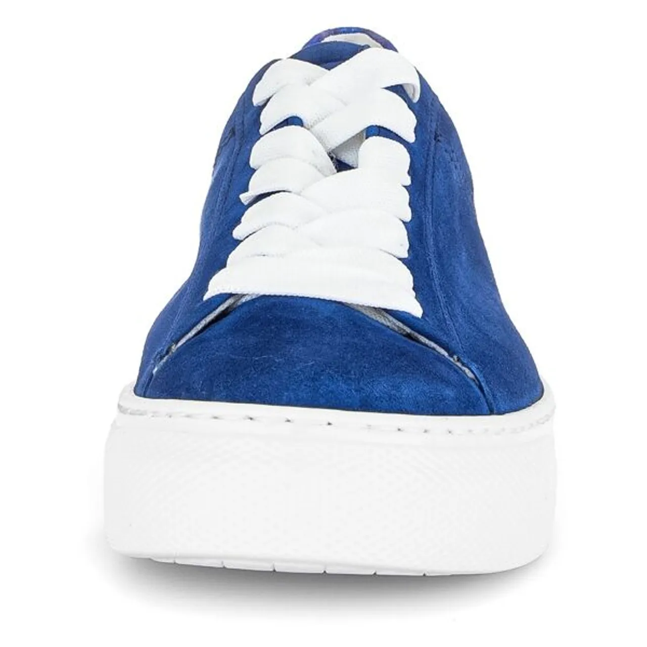 Plateausneaker GABOR "FLORENZ" Gr. 40, blau Damen Schuhe Sneaker mit dezenten Kontrastbesatz, Freizeitschuh, Halbschuh, Schnürschuh