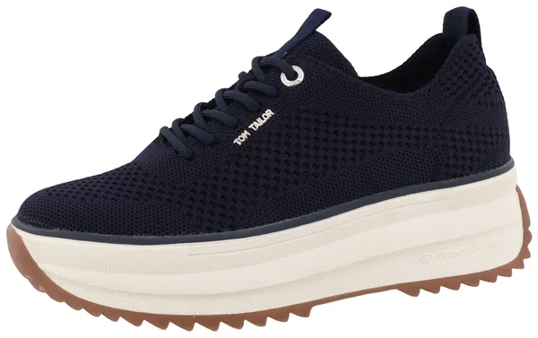 Plateausneaker TOM TAILOR "Josina" Gr. 41, blau (navy) Damen Schuhe Sneaker
