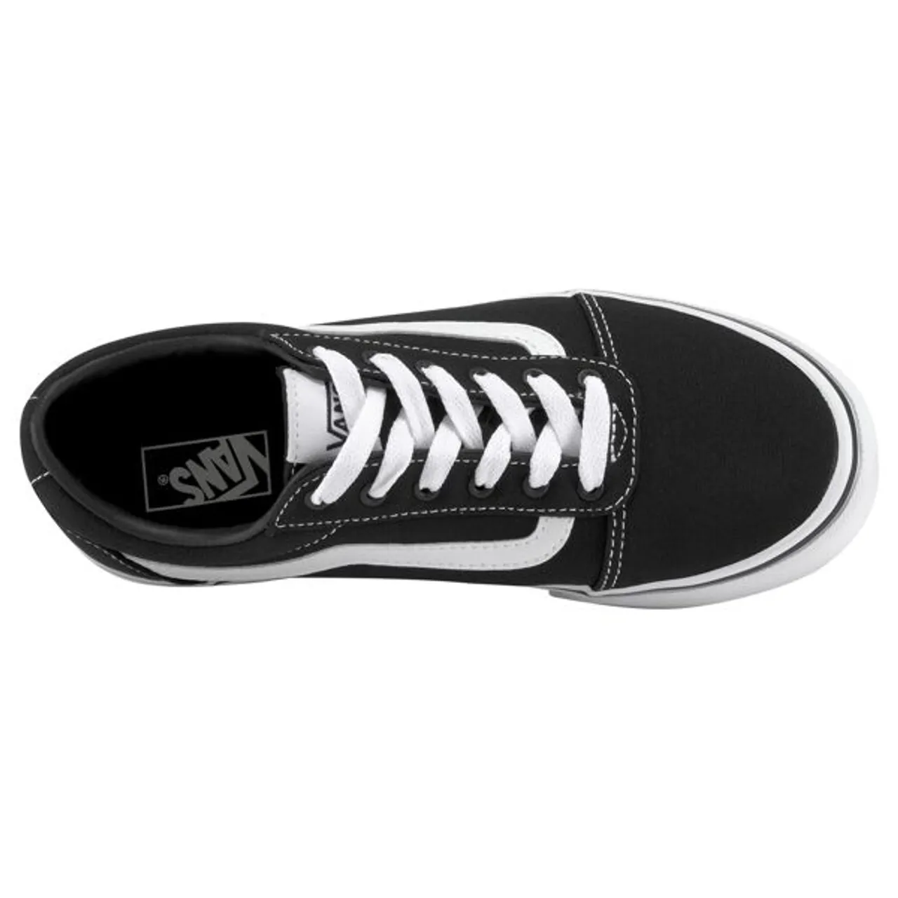 Plateausneaker VANS "Ward Platform" Gr. 31, schwarz-weiß (schwarz, weiß) Schuhe Skaterschuh Canvassneaker Sneaker low