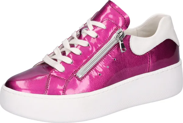 Plateausneaker WALDLÄUFER "H-NICKY" Gr. 6,5, pink (pink, weiß) Damen Schuhe Sneaker