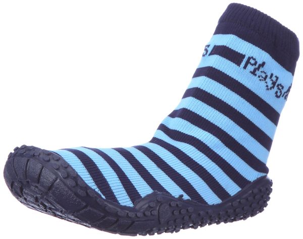 Playshoes Jungen Unisex Kinder Socke Streifen Aqua Schuhe