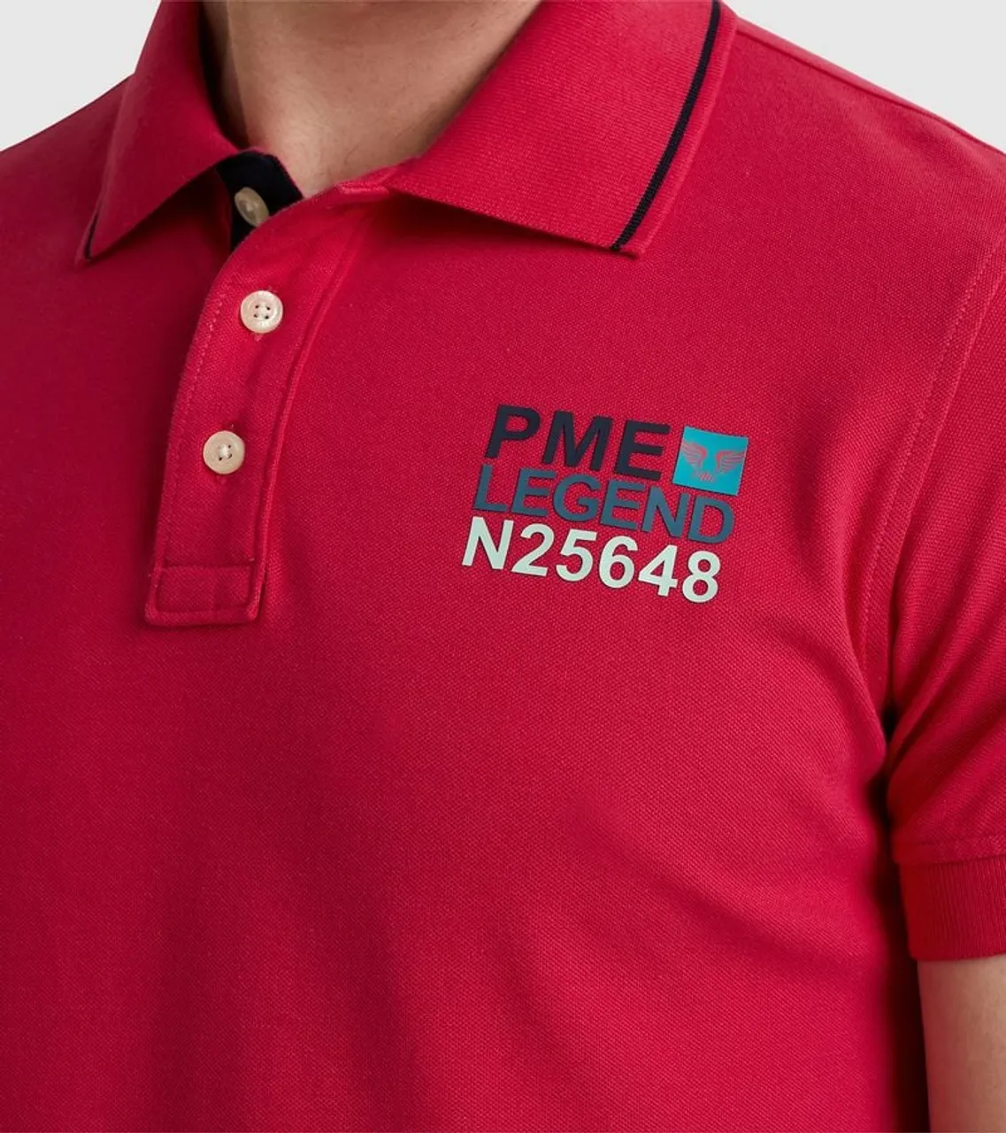 PME Legend Piqué Poloshirt Logo Rosa