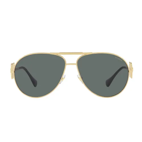 Polarisierte Piloten-Sonnenbrille mit goldener Fassung Versace