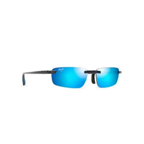 Polarisierte Rechteckige Blaue Sonnenbrille Maui Jim