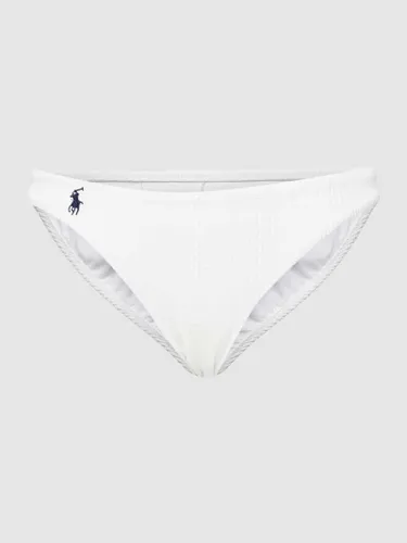 Polo Ralph Lauren Bikini-Hose mit Logo-Stitching Modell 'DEVIN' in Offwhite