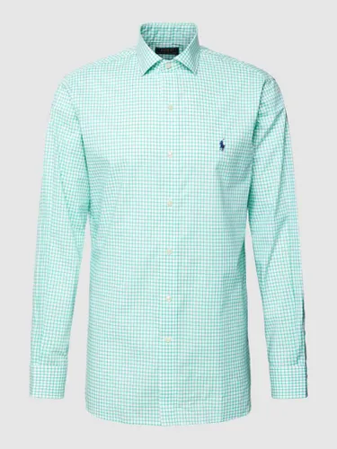 Polo Ralph Lauren Custom Fit Business-Hemd mit Gitterkaro in Gruen