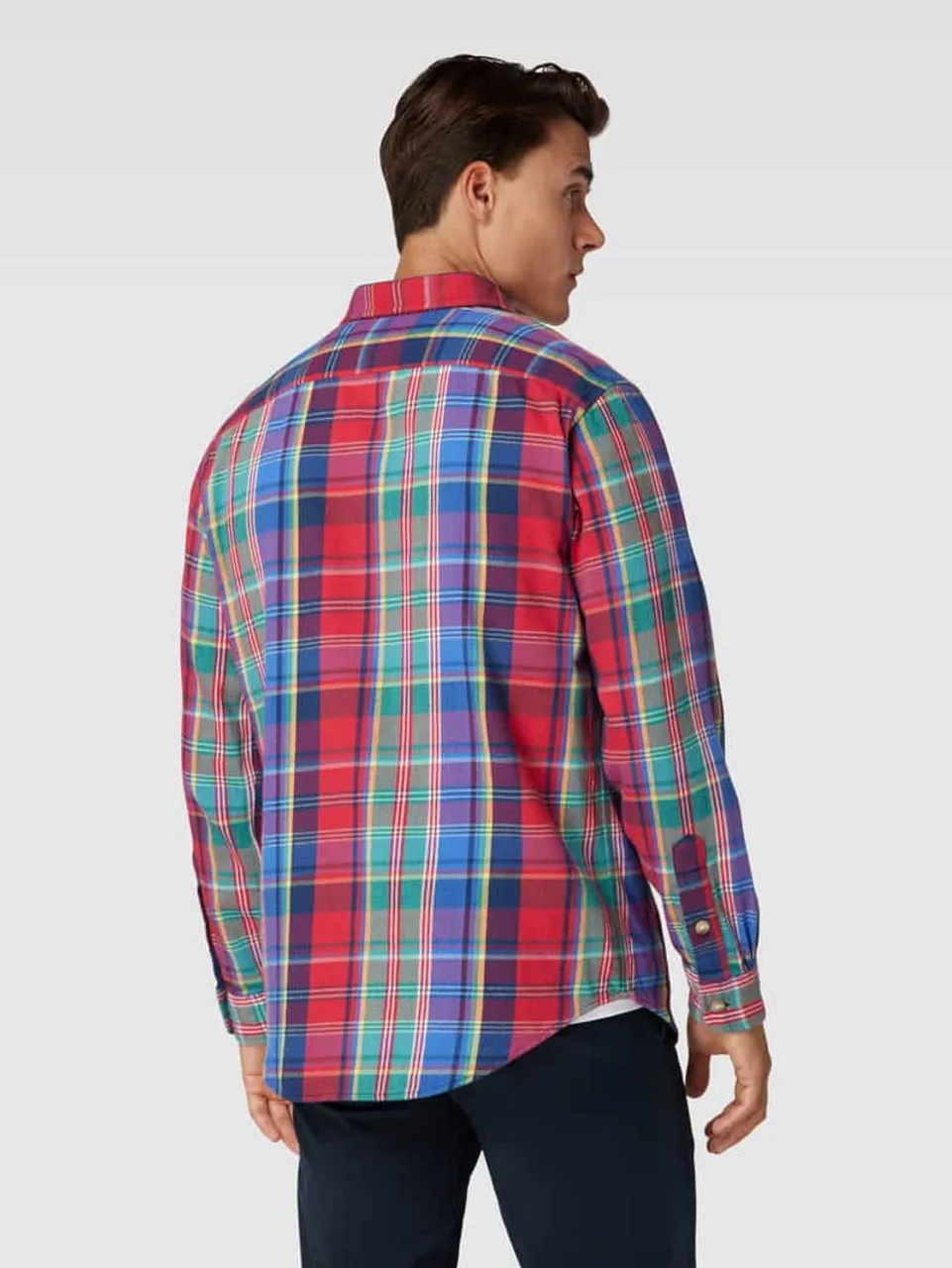 Polo Ralph Lauren Custom Fit Freizeithemd mit Allover-Muster in Rot