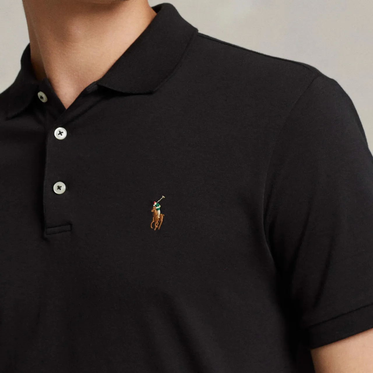 Polo Ralph Lauren Custom-Slim-Fit Baumwoll-Poloshirt - Polo Black