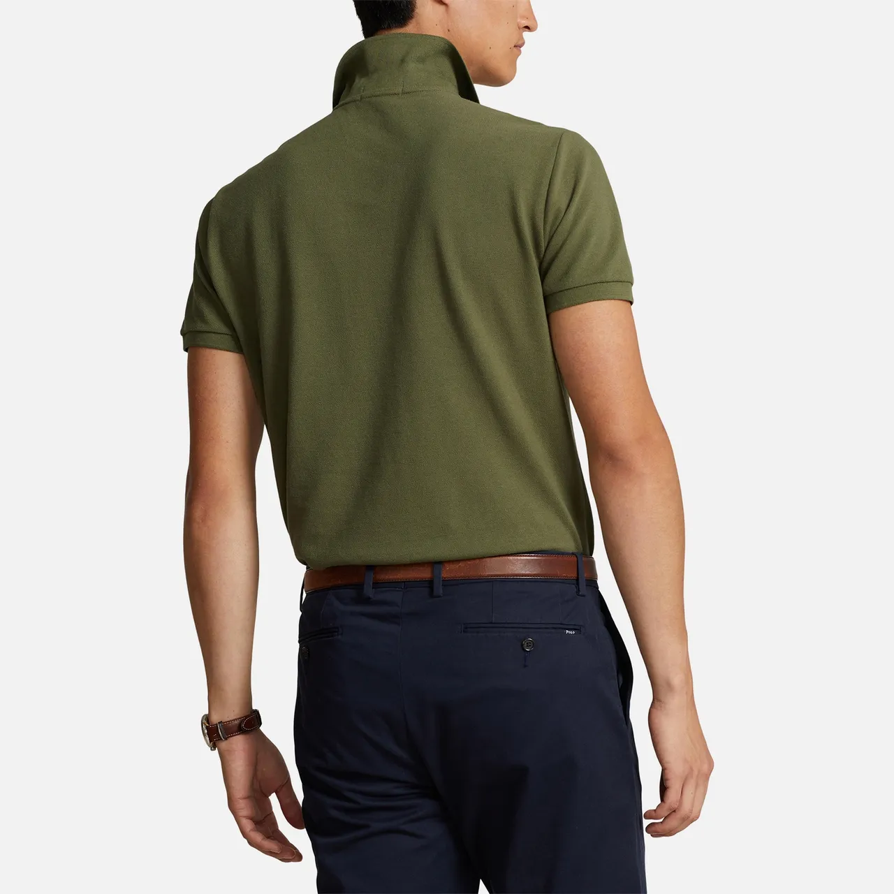 Polo Ralph Lauren Custom-Slim-Fit Poloshirt aus Piqué - Dark Sage