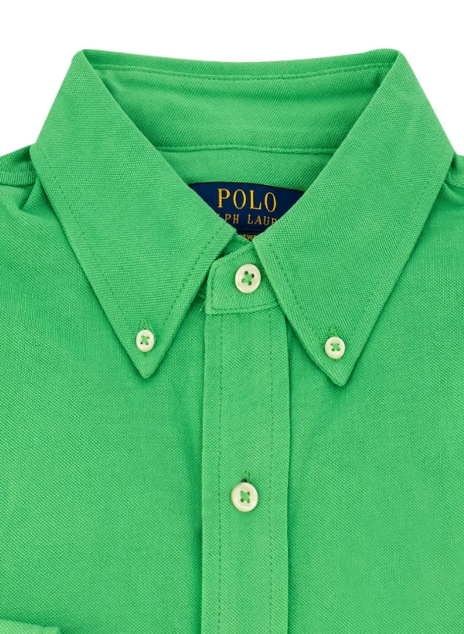 Polo Ralph Lauren Herren Hemd grün Baumwoll-Stretch