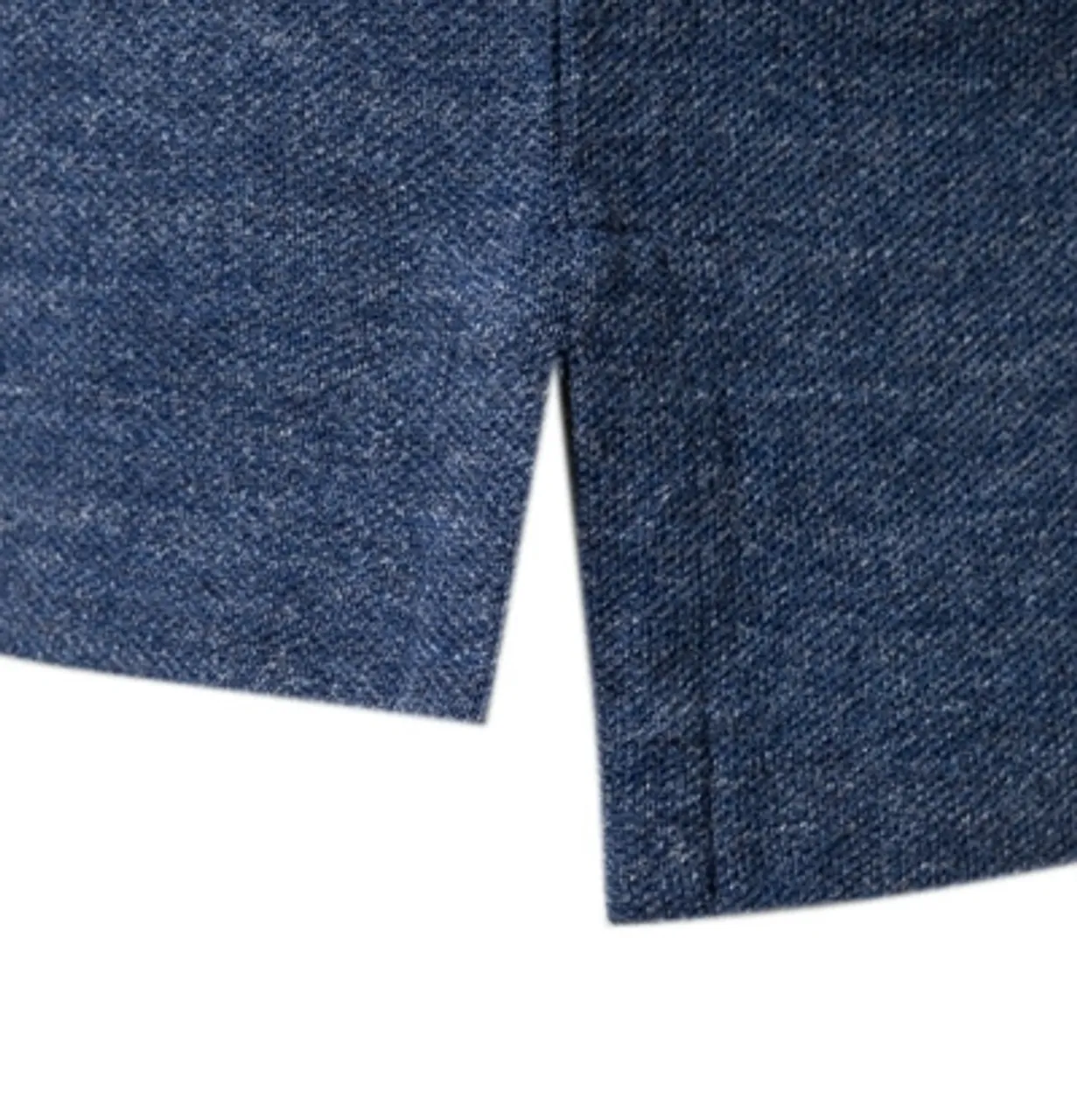 Polo Ralph Lauren Herren Polo-Shirt blau Baumwoll-Piqué meliert Slim Fit
