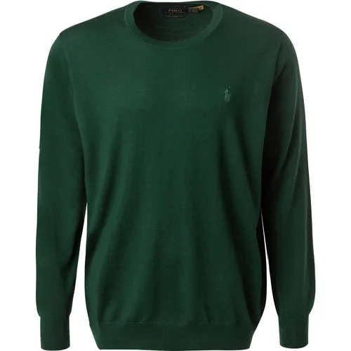 Polo Ralph Lauren Herren Pullover grün Merinowolle unifarben