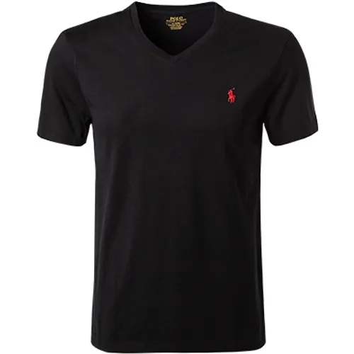 Polo Ralph Lauren Herren T-Shirt schwarz Baumwolle Slim Fit